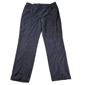 Chicos so slimming navy blue zip pocket cargo ankle pants 3 (16) *
